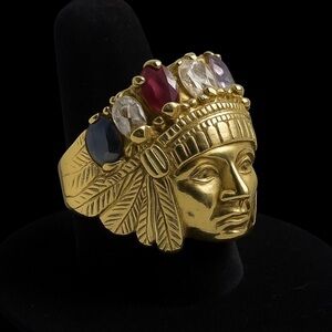 10K Gold, Indian Chief Ring, Florida State University 1 of 1 Custom Piece